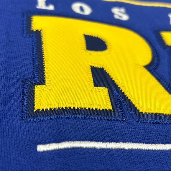 Los Angeles LA Rams NFL Football Antigua Blue Pullover Hoodie Sweatshirt Men’s - Picture 4 of 13